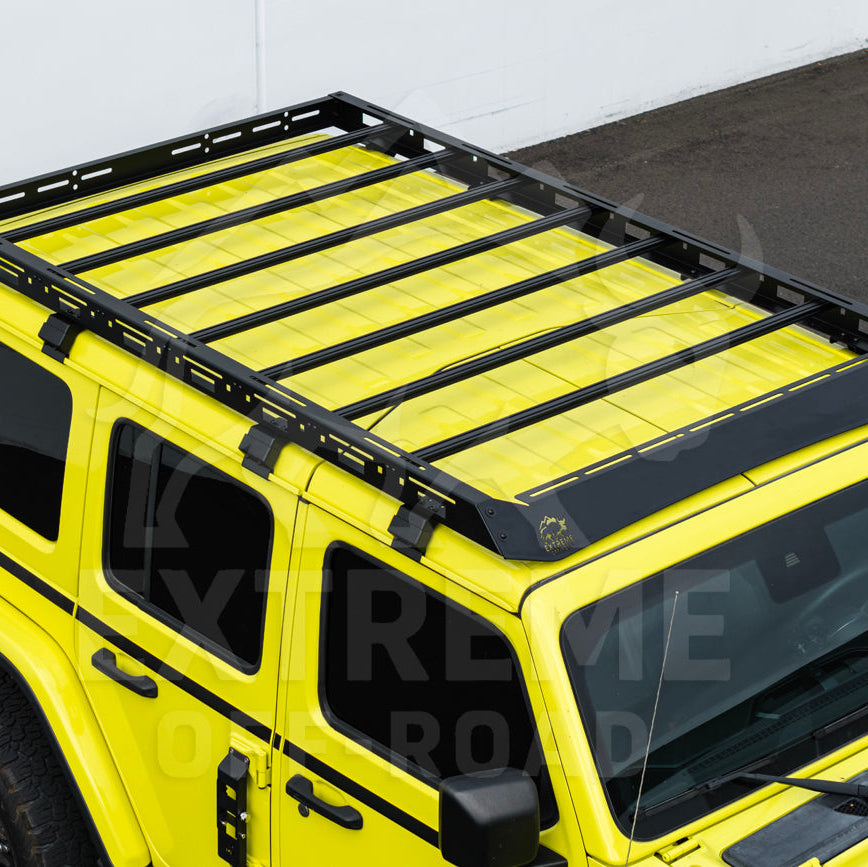 2018-Up Jeep Wrangler JL Carbon Steel Black Top Roof Cargo Rack image 52
