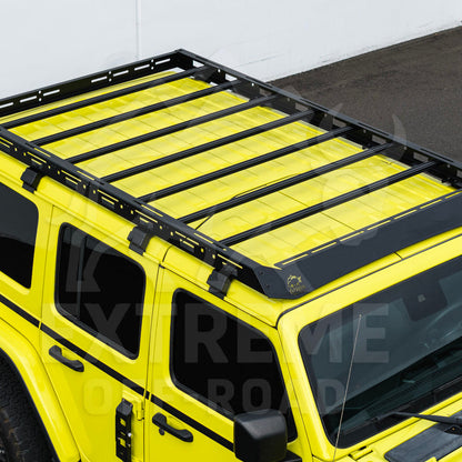2018-Up Jeep Wrangler JL Carbon Steel Black Top Roof Cargo Rack image 52