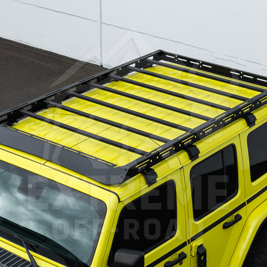 2018-Up Jeep Wrangler JL Carbon Steel Black Top Roof Cargo Rack image 54