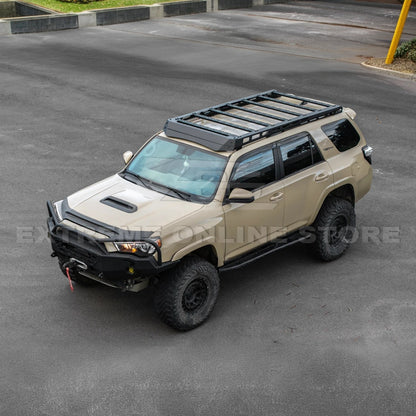 2010-24 Toyota 4Runner V2 Carbon Steel Black Top Roof Rack Cargo Carrier image 4