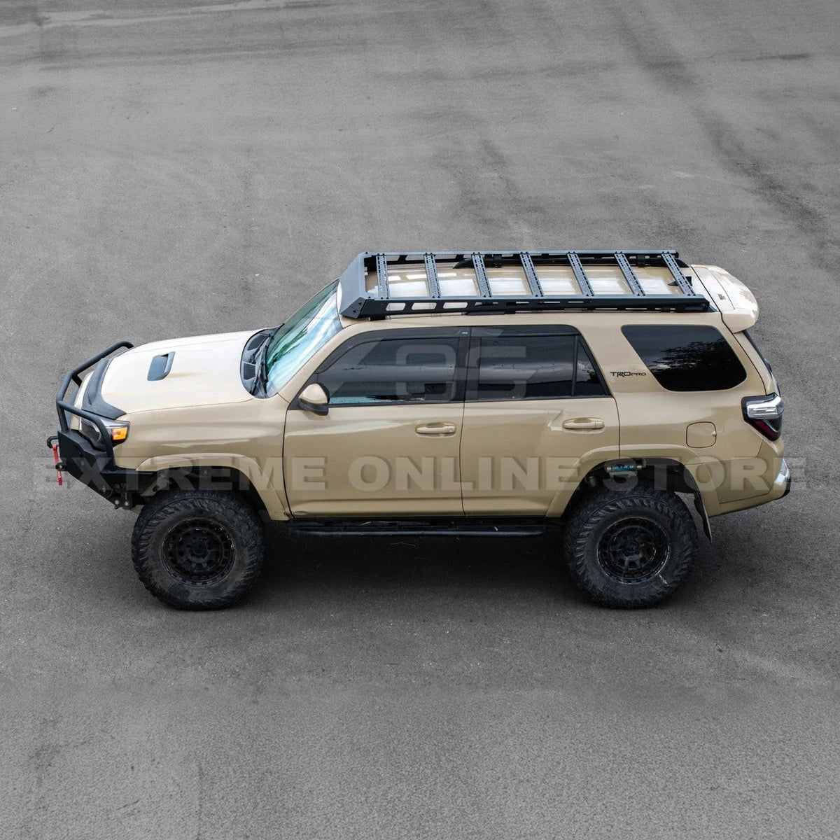 2010-24 Toyota 4Runner V2 Carbon Steel Black Top Roof Rack Cargo Carrier image 6