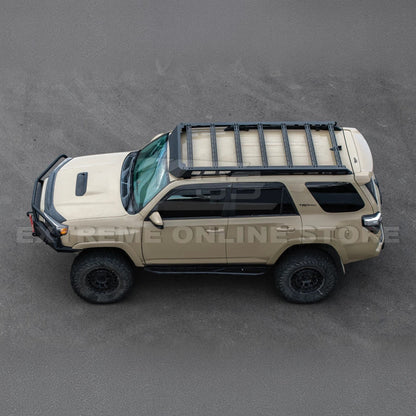 2010-24 Toyota 4Runner V2 Carbon Steel Black Top Roof Rack Cargo Carrier image 7