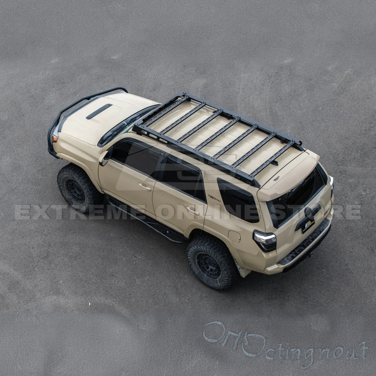 2010-24 Toyota 4Runner V2 Carbon Steel Black Top Roof Rack Cargo Carrier image 8