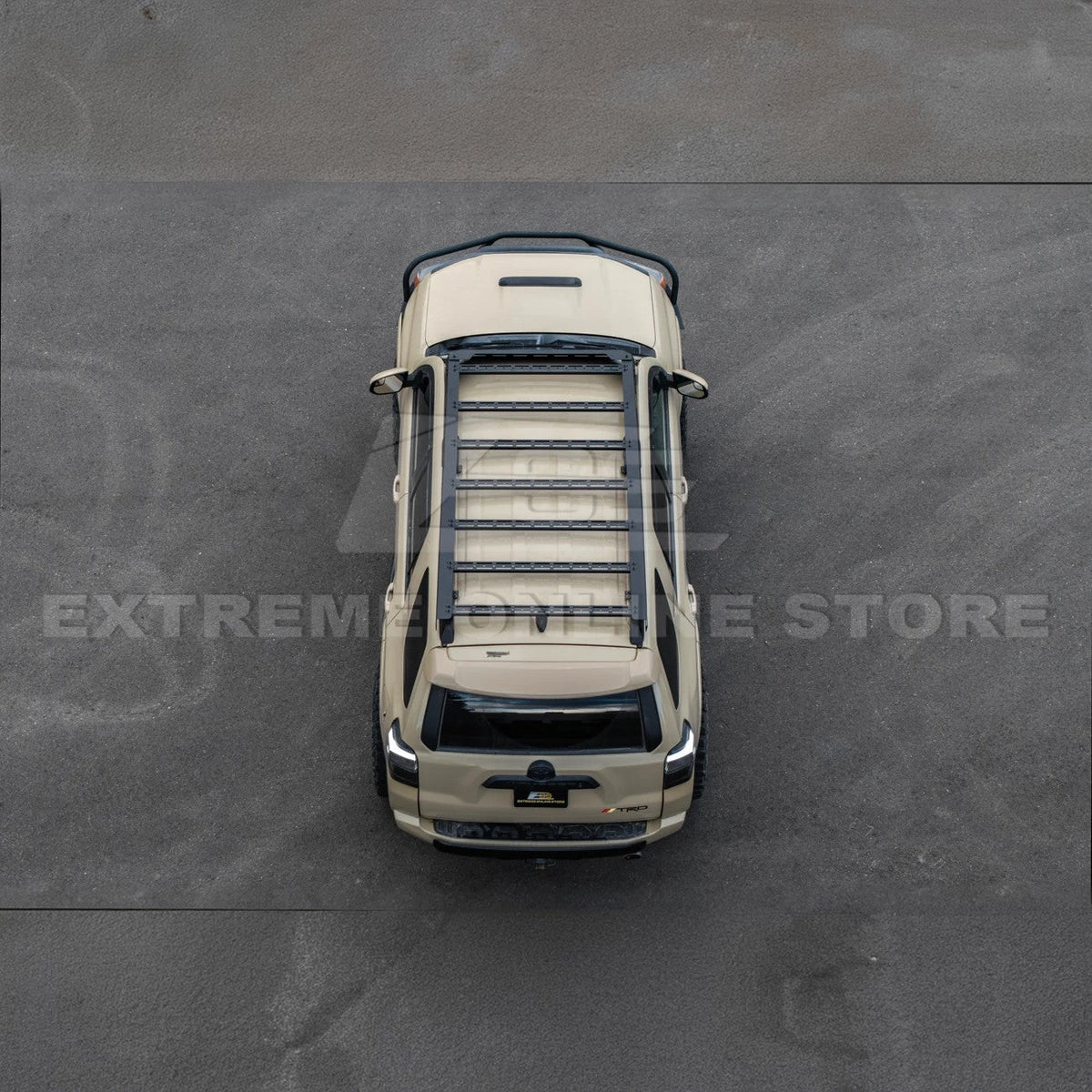 2010-24 Toyota 4Runner V2 Carbon Steel Black Top Roof Rack Cargo Carrier image 9