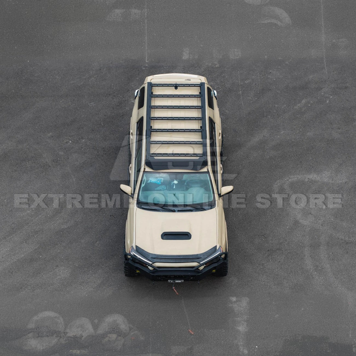 2010-24 Toyota 4Runner V2 Carbon Steel Black Top Roof Rack Cargo Carrier image 10
