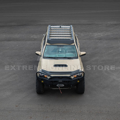 2010-24 Toyota 4Runner V2 Carbon Steel Black Top Roof Rack Cargo Carrier image 11