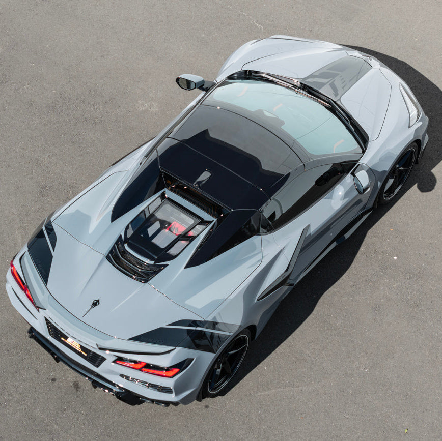 2020-Up Corvette C8 Convertible Rear Hatch Upper HTC Tonneau Window Inserts image 5