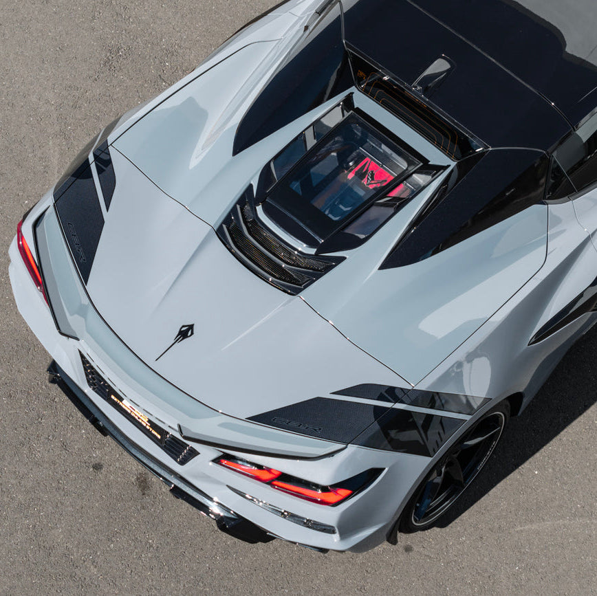 2020-Up Corvette C8 Convertible Rear Hatch Upper HTC Tonneau Window Inserts image 7