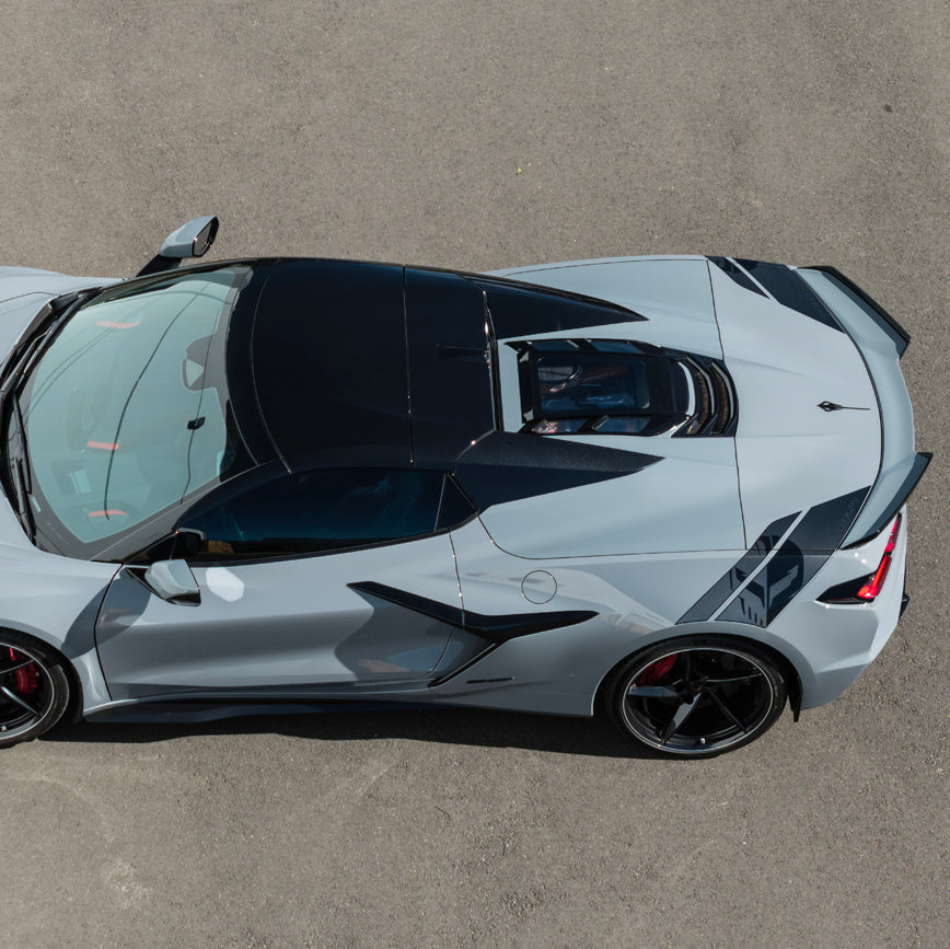 2020-Up Corvette C8 Convertible Rear Hatch Upper HTC Tonneau Window Inserts image 6