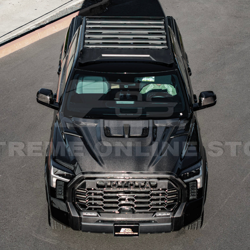 2022-Up Toyota Tundra | EOS CARBON FIBER Front Vented Hood Cover w/ Side Vent image 38