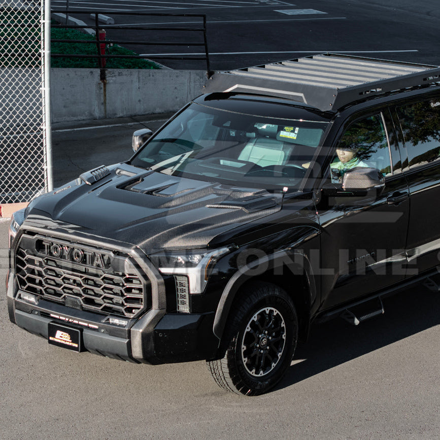 2022-Up Toyota Tundra | EOS CARBON FIBER Front Vented Hood Cover w/ Side Vent image 4