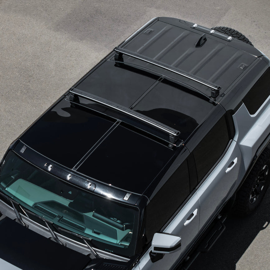 2022-Up GMC Hummer EV | Aluminum Roof Mounted Cargo & Luggage Cross Rail Rack image 12