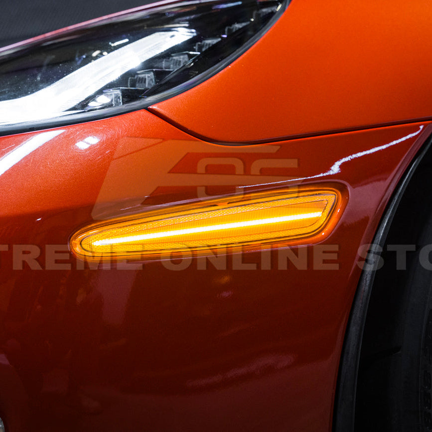 Corvette C6 Front Amber Light LED Side Markers Pair image 44