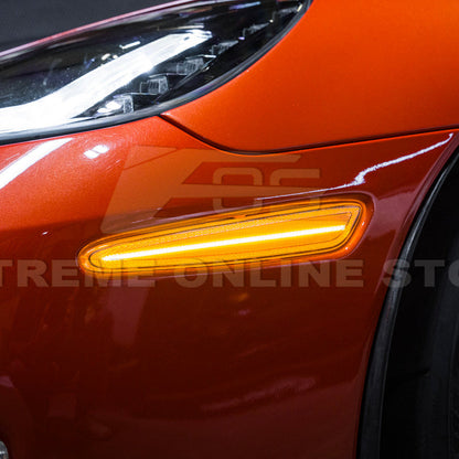 Corvette C6 Front & Rear Amber Light LED Side Markers Pair image 13