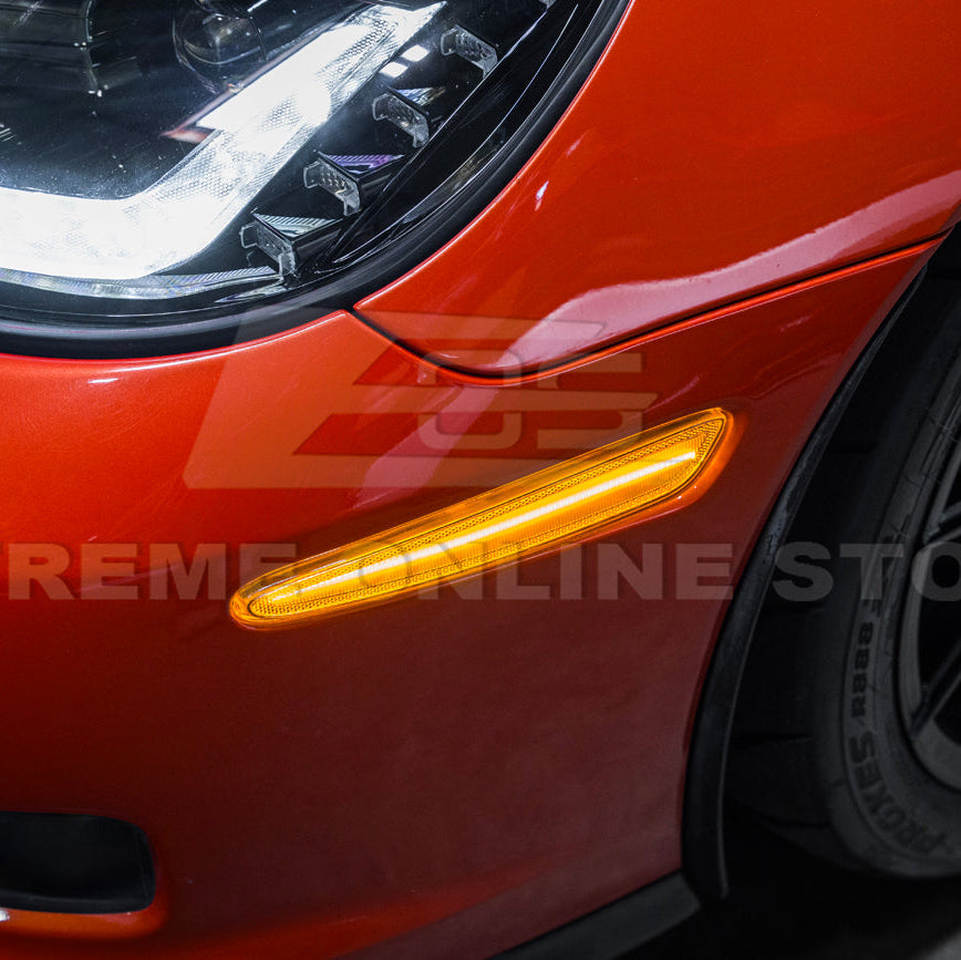 Corvette C6 Front Amber Light LED Side Markers Pair image 8