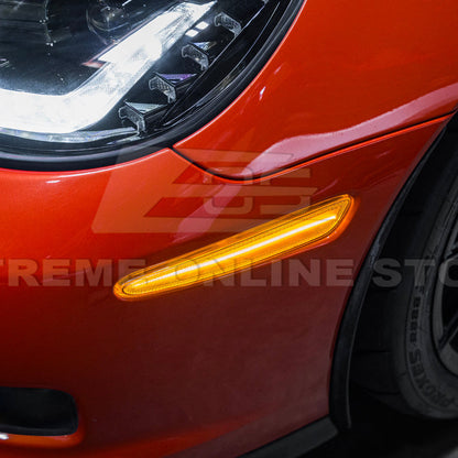 Corvette C6 Front Amber Light LED Side Markers Pair image 45