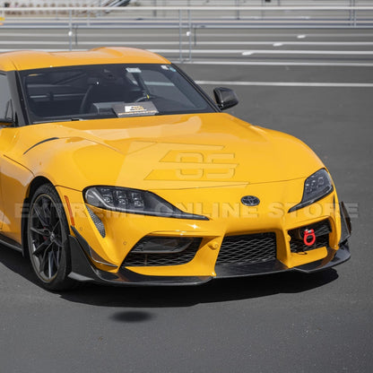 20-Up Toyota Supra A91 CF Front Lip Side Skirts image 4