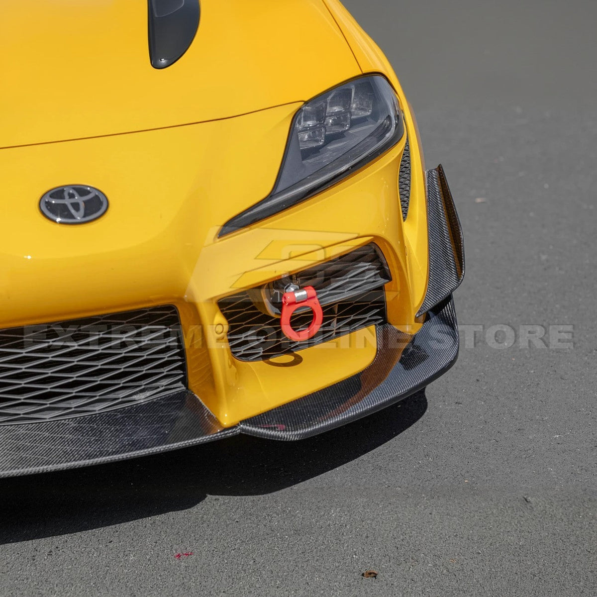 20-Up Toyota Supra A91 CF Front Lip Side Skirts image 7