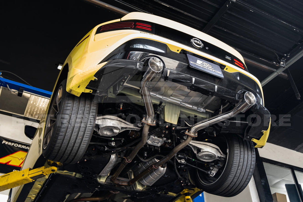 2023-Present Nissan 400Z RZ34 Stainless Steel Muffler Delete Axle Back Dual Tips Exhaust image 3