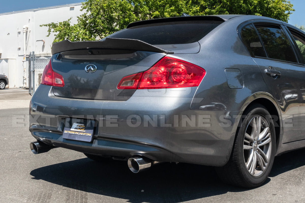 2007-2014 Infiniti G35 G37 Sedan Muffler Delete Axle Back Dual Burnt Tips Exhaust image 7