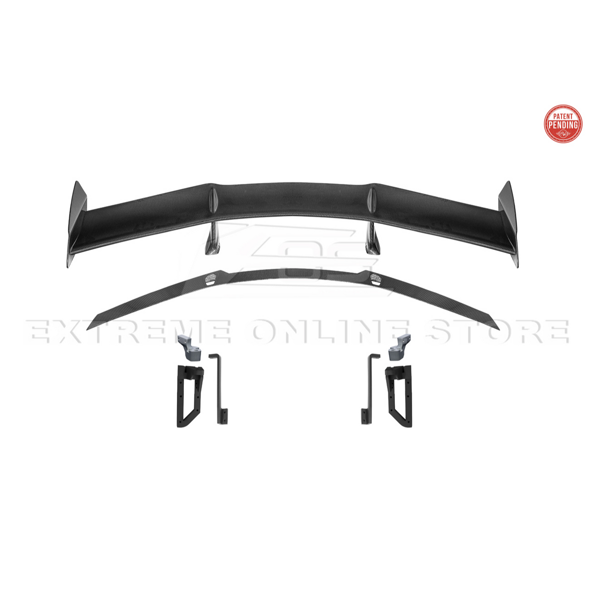 Corvette C8 ZR1 Style DRY CARBON FIBER Rear High Wing Spoiler Bracket image 36