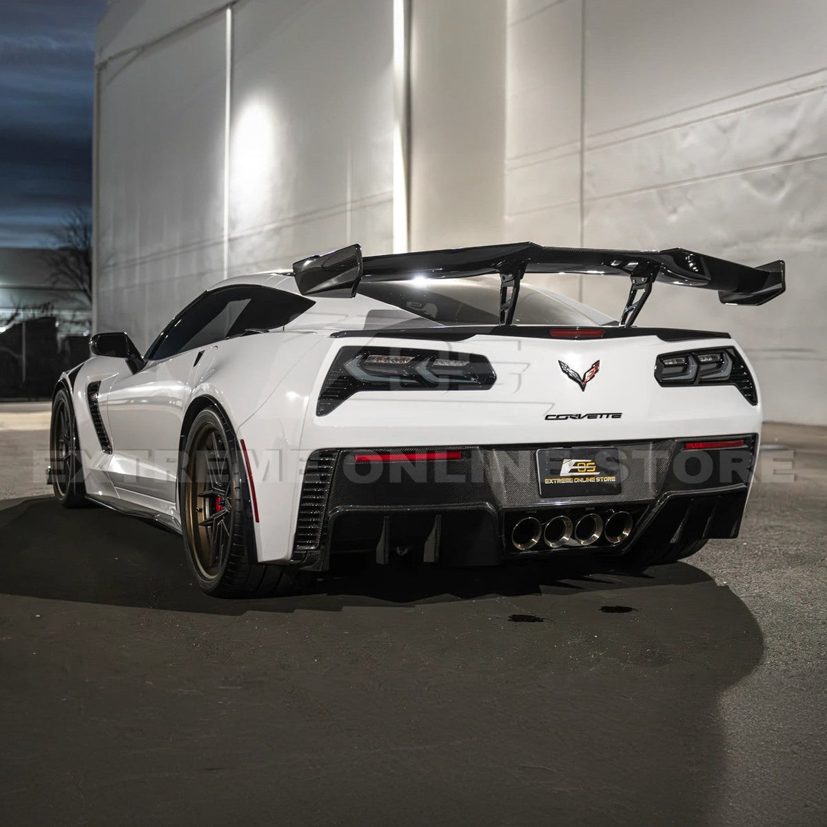 2014-19 Corvette C7 Smoke / Clear Lens Rear Taillight image 4