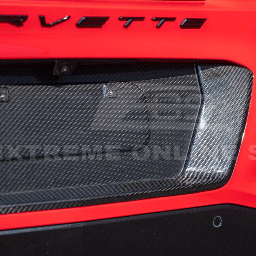 Corvette C8 Z06 DRY CARBON FIBER License Plate Backing image 10