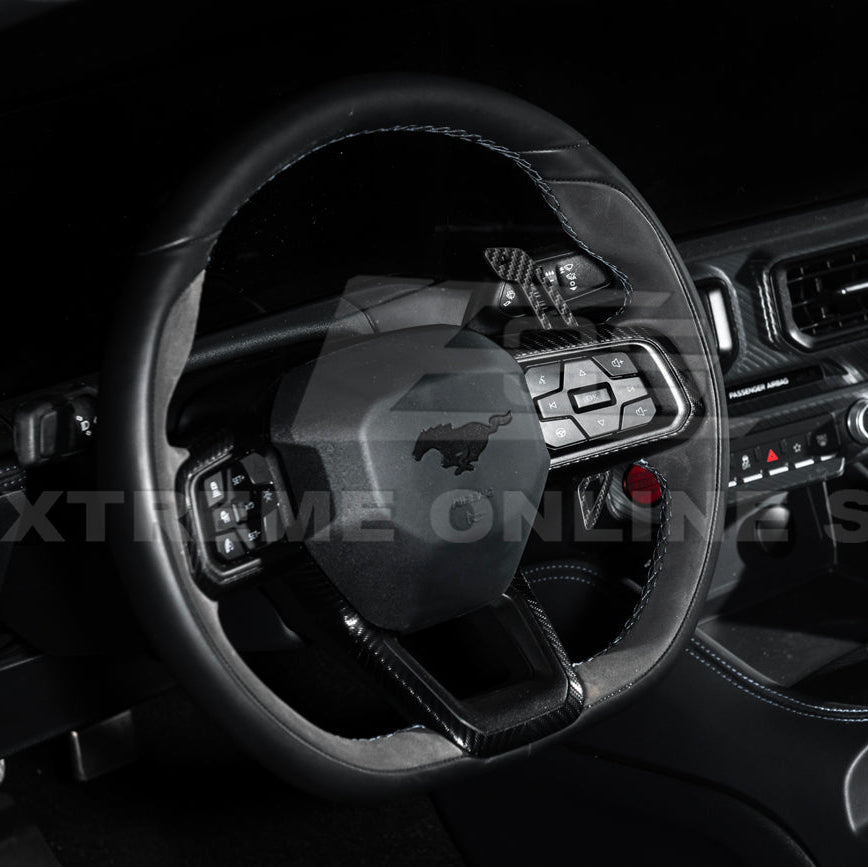 2024-Up Ford Mustang Steering Wheel Magnetic Paddle Shifter Pair image 4