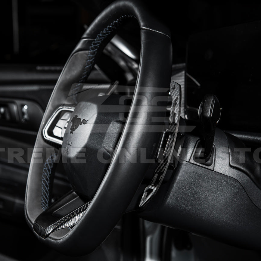 2024-Up Ford Mustang Steering Wheel Magnetic Paddle Shifter Pair image 5