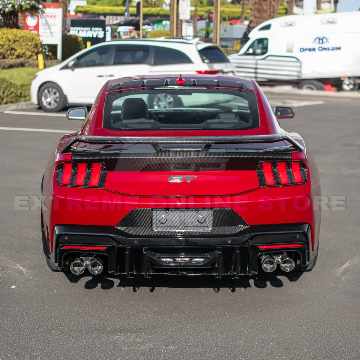 2024+ Ford Mustang V2 Package Carbon Fiber Rear Bumper Diffuser image 29