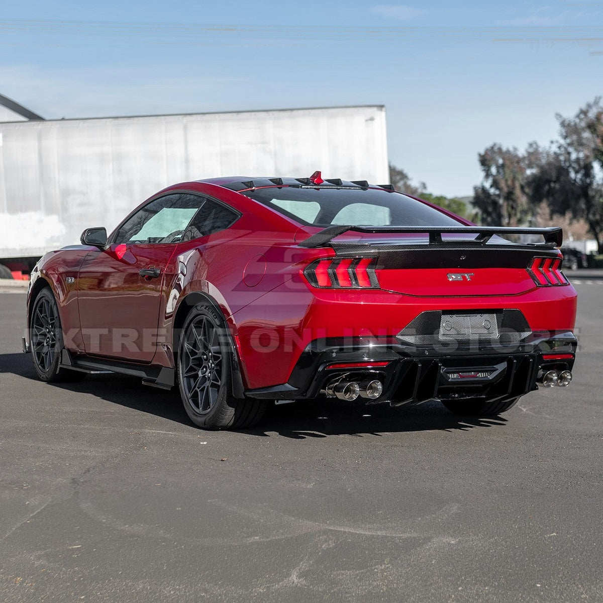 2024+ Ford Mustang V2 Package Carbon Fiber Rear Bumper Diffuser image 27