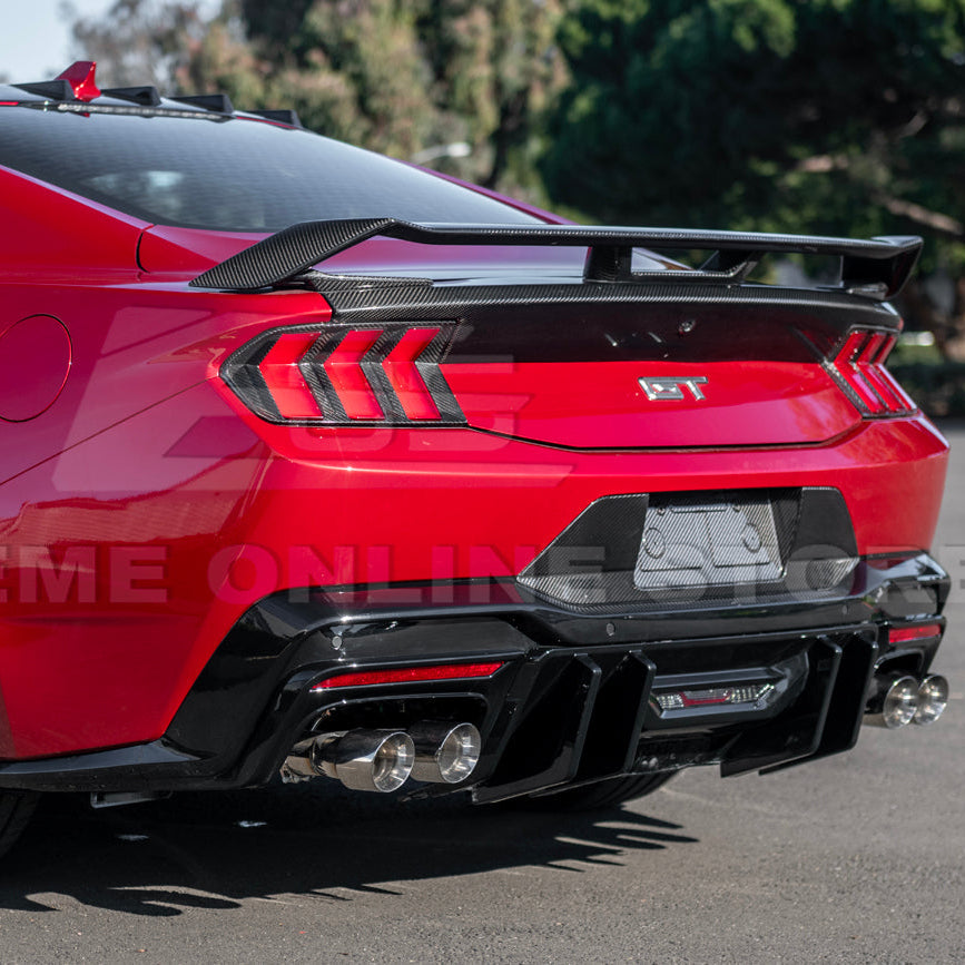 2024+ Ford Mustang V2 Package Carbon Fiber Rear Bumper Diffuser image 28