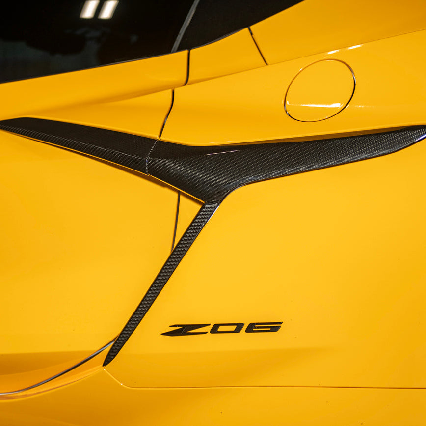 Corvette C8 Z06 CARBON FIBER Replacement Side Fender Vent Door Garnish image 10