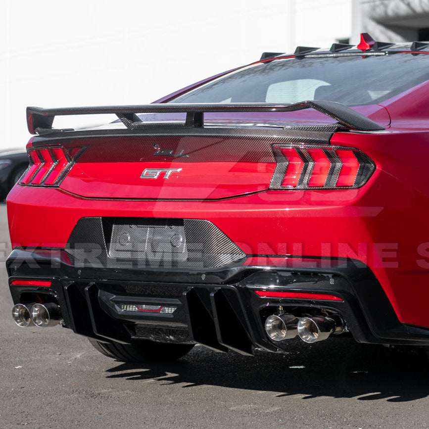 2024+ Ford Mustang V2 Package Carbon Fiber Rear Bumper Diffuser image 31