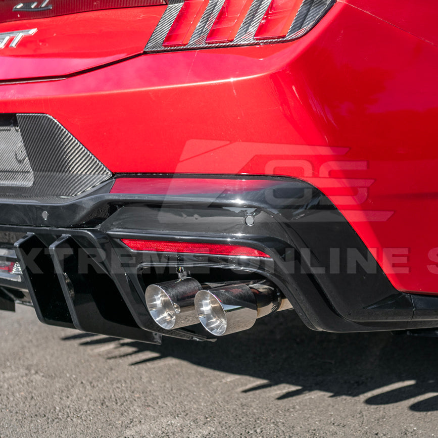 2024+ Ford Mustang V2 Package Carbon Fiber Rear Bumper Diffuser image 32
