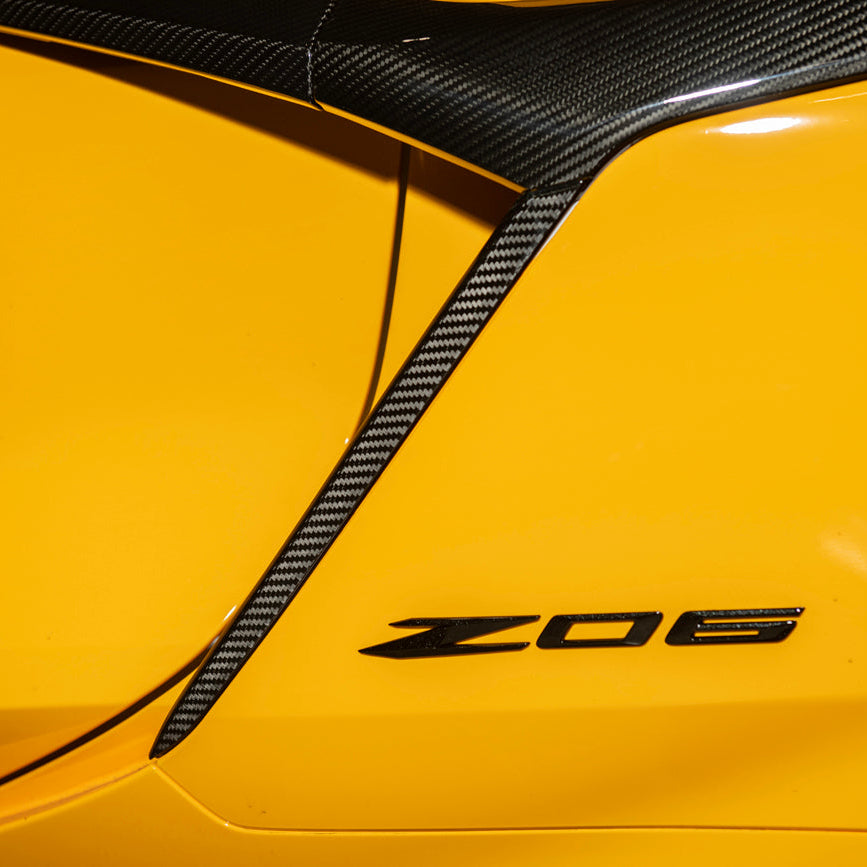 Corvette C8 Z06 CARBON FIBER Replacement Side Fender Vent Door Garnish image 12