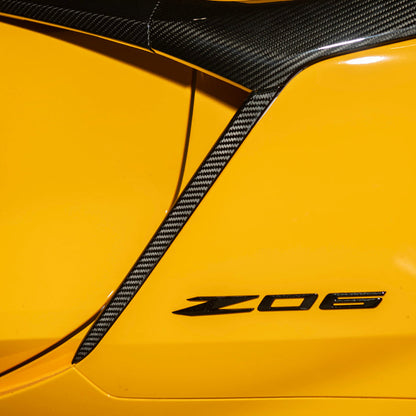 Corvette C8 Z06 CARBON FIBER Replacement Side Fender Vent Door Garnish image 12