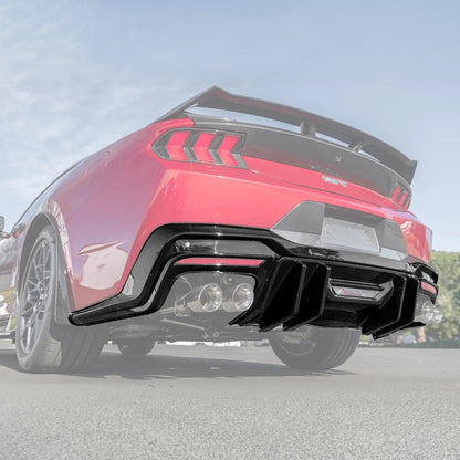 2024+ Ford Mustang V2 Package Carbon Fiber Rear Bumper Diffuser image 26