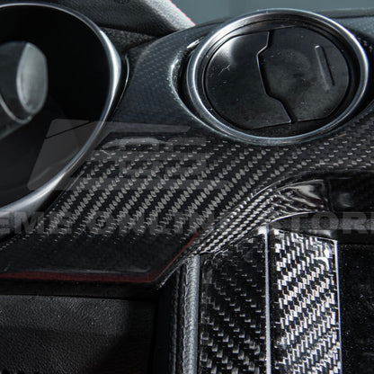 2015-23 Ford Mustang 3 AC DRY CARBON FIBER Dashboard Panel Trim image 9