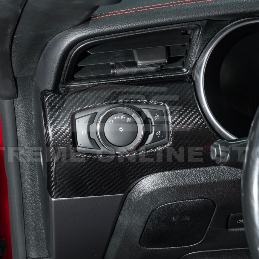 2015-23 Ford Mustang 3 AC DRY CARBON FIBER Dashboard Panel Trim image 10
