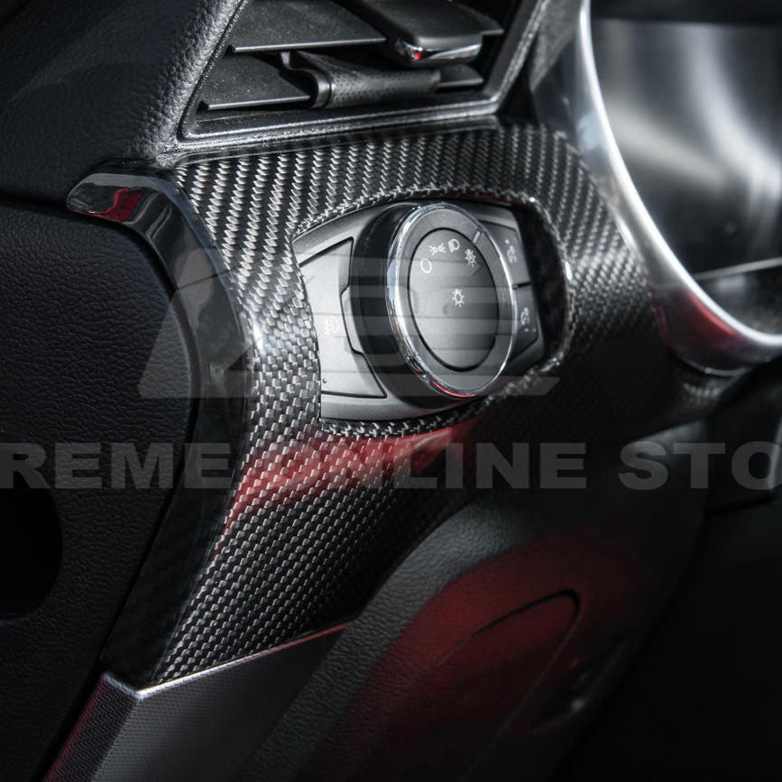 2015-23 Ford Mustang 3 AC DRY CARBON FIBER Dashboard Panel Trim image 11