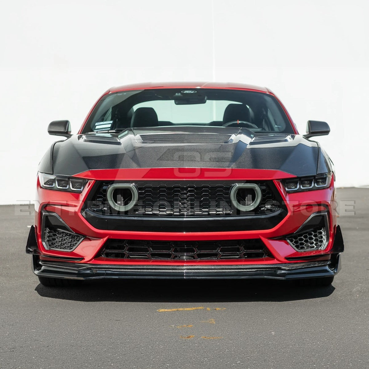 2024-Up Ford Mustang GTV Style Front Upper Grille LED Air Intakes image 6