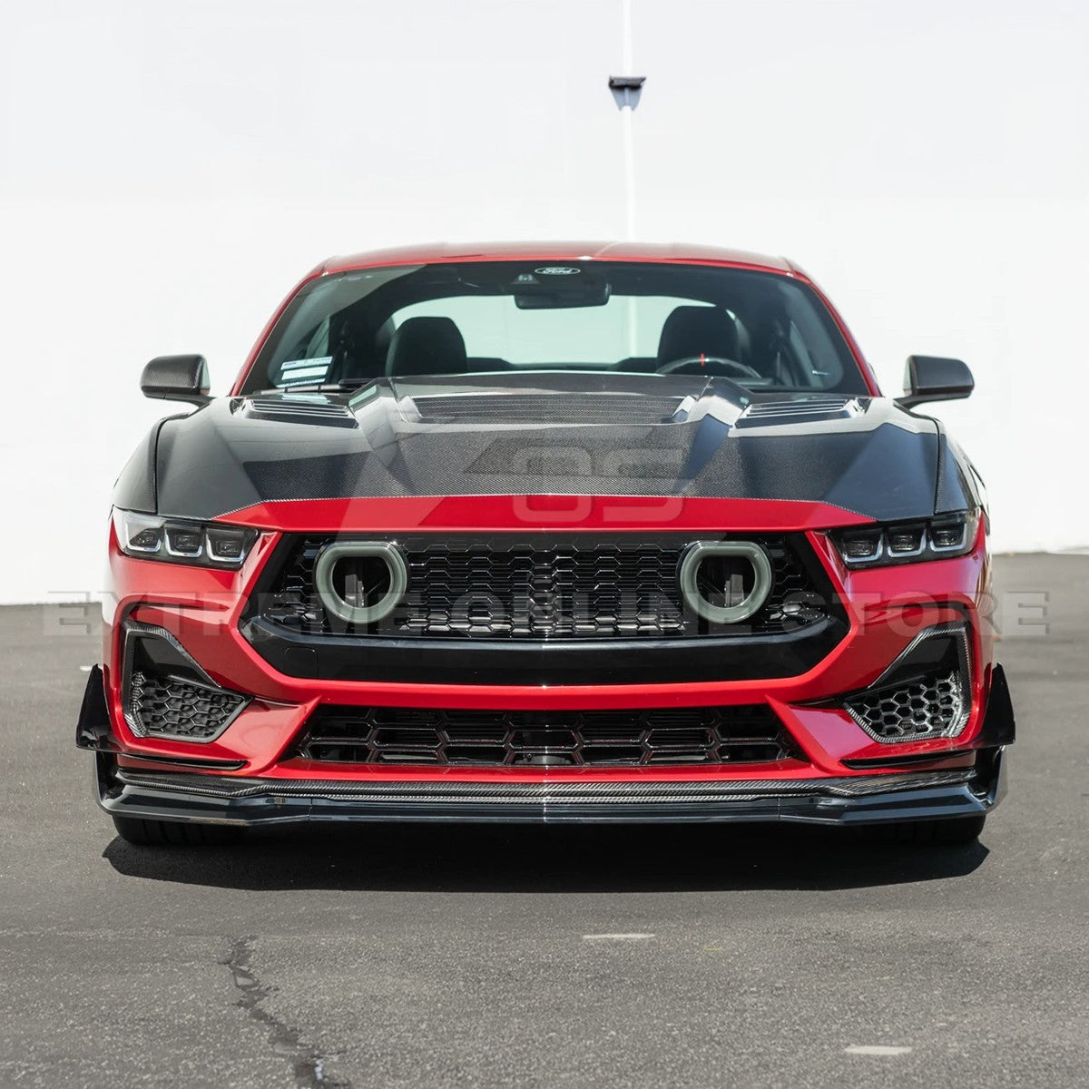 2024-Up Ford Mustang S650 GTV Style Add-On Front Lip Splitter image 6