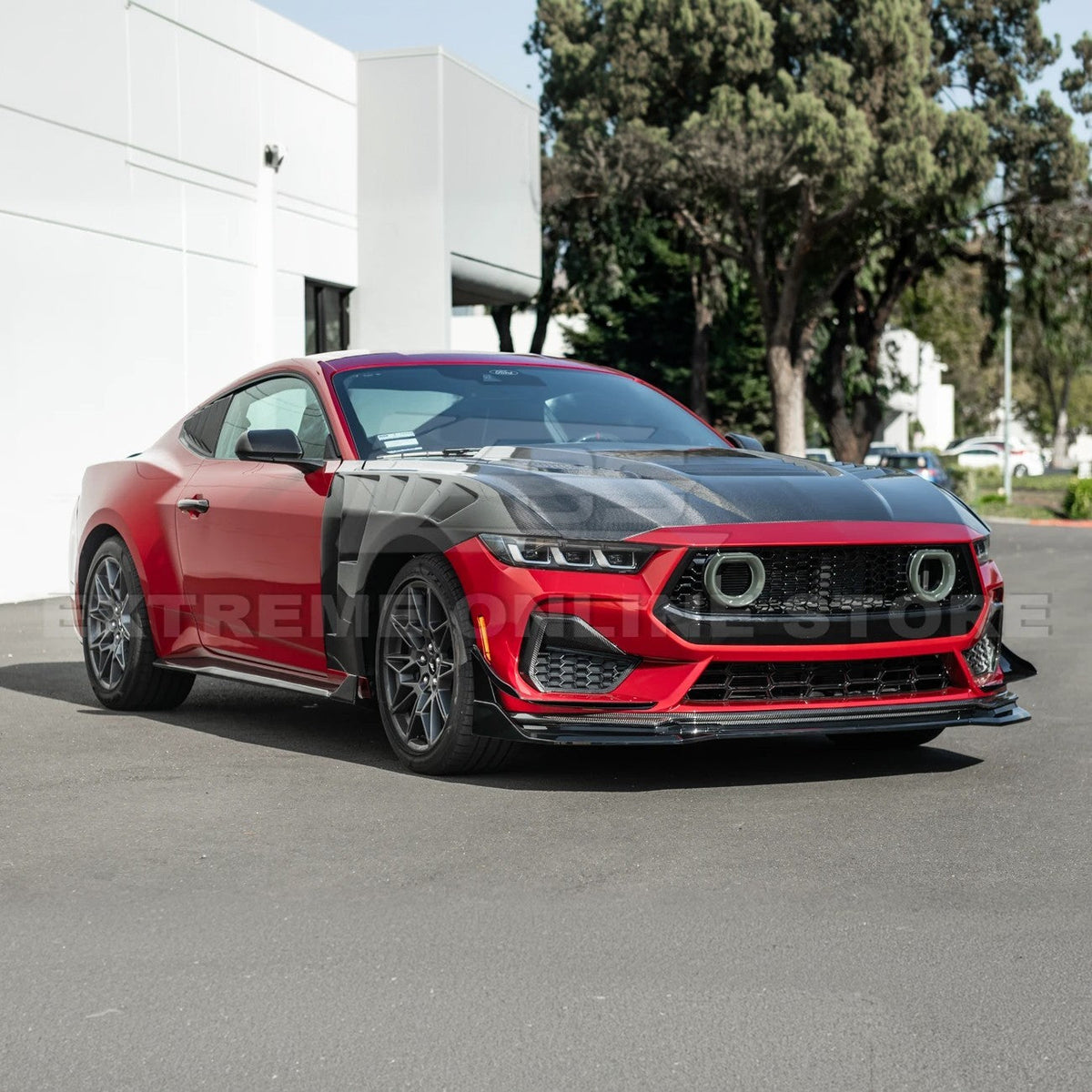 2024-Up Ford Mustang S650 GTV Style Add-On Front Lip Splitter image 8