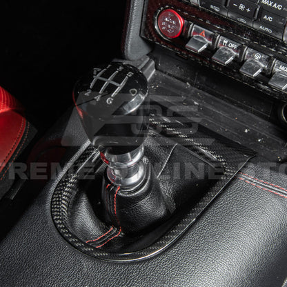 2015-23 Ford Mustang DRY CARBON FIBER Center Gear Shift Panel Trim Cover image 4