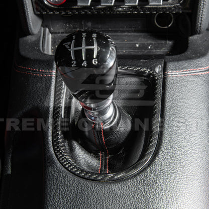 2015-23 Ford Mustang DRY CARBON FIBER Center Gear Shift Panel Trim Cover image 5