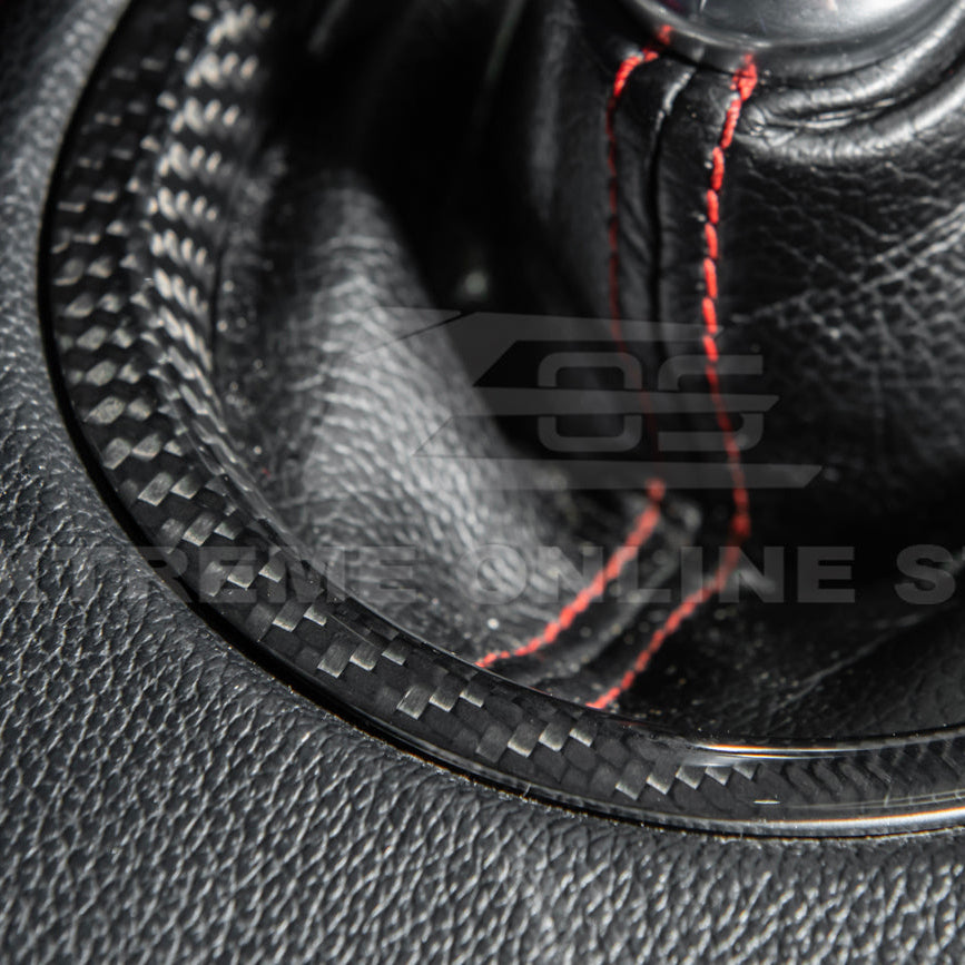 2015-23 Ford Mustang DRY CARBON FIBER Center Gear Shift Panel Trim Cover image 6