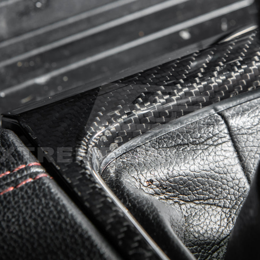 2015-23 Ford Mustang DRY CARBON FIBER Center Gear Shift Panel Trim Cover image 7