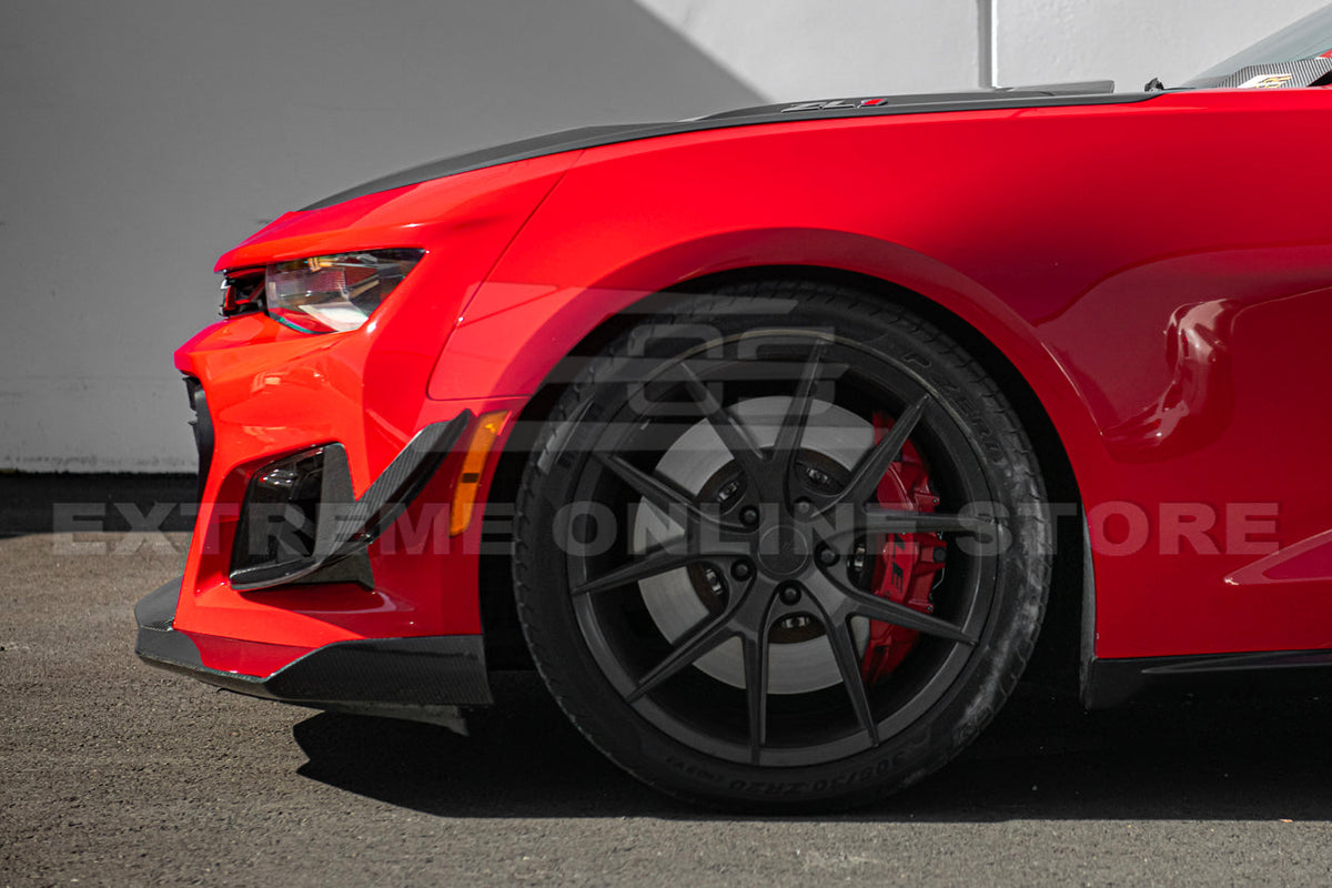 2019-24 Camaro ZL1 1LE Dry Cabon Fiber Front Air Duct Bezels & Canard Dive Planes image 5