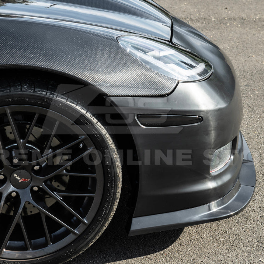 2005-13 Corvette C6 | ZR1 Style Primed Full Front Bumper Cover Lip image 14